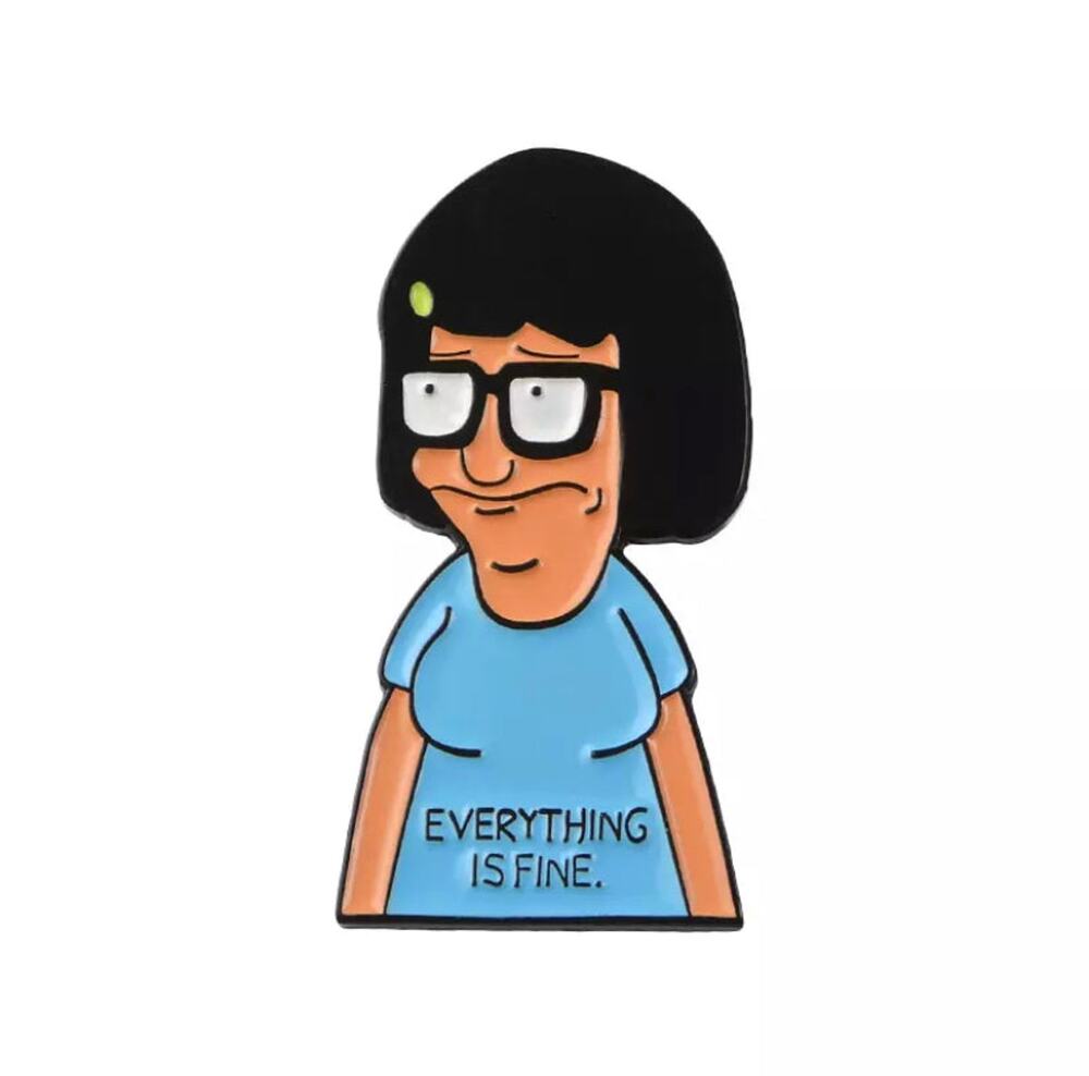 Love You Bob's Burgers Tina Ruth Belcher Enamel Pins 100